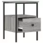 Comodini 2pz Grigio Sonoma 34x36x50 cm in Legno Multistrato