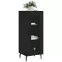 Credenza Nero 34,5x34x90 cm in Legno Multistrato