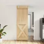 Porta Scorrevole con Set Hardware 70x210 cm Legno Massello Pino