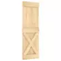 Porta Scorrevole con Set Hardware 70x210 cm Legno Massello Pino