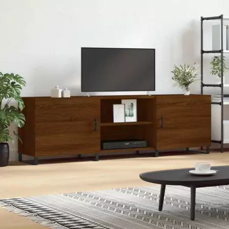 Mobile Porta TV Rovere Marrone 150x30x50cm in Legno Multistrato