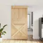 Porta Scorrevole con Set Hardware 100x210cm Legno Massello Pino