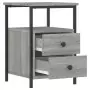 Comodini 2 pz Grigio Sonoma 34x35,5x50 cm in Legno Multistrato