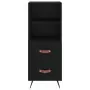 Credenza Nero 34,5x34x90 cm in Legno Multistrato