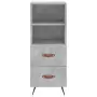 Credenza Grigio Cemento 34,5x34x90 cm in Legno Multistrato