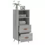 Credenza Grigio Sonoma 34,5x34x90 cm in Legno Multistrato