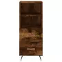 Credenza Rovere Fumo 34,5x34x90 cm in Legno Multistrato