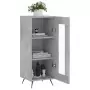 Credenza Grigio Cemento 34,5x34x90 cm in Legno Multistrato