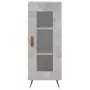 Credenza Grigio Cemento 34,5x34x90 cm in Legno Multistrato