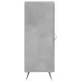 Credenza Grigio Cemento 34,5x34x90 cm in Legno Multistrato