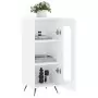 Credenza Bianco Lucido 34,5x34x90 cm in Legno Multistrato