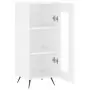 Credenza Bianco Lucido 34,5x34x90 cm in Legno Multistrato