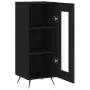 Credenza Nero 34,5x34x90 cm in Legno Multistrato