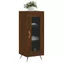 Credenza Rovere Marrone 34,5x34x90 cm in Legno Multistrato