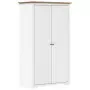 Armadio BODO 101x52x176,5 cm Legno Massello Pino Bianco Marrone