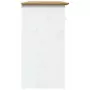 Credenza BODO 115x43x79,5 cm Legno Massello Pino Bianco Marrone