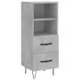 Credenza Grigio Cemento 34,5x34x90 cm in Legno Multistrato