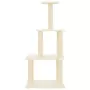 Albero per Gatti con Tiragraffi in Sisal Crema 111 cm