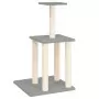 Albero per Gatti con Tiragraffi in Sisal Grigio Chiaro 85,5 cm