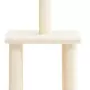 Albero per Gatti con Tiragraffi in Sisal Crema 85,5 cm