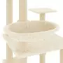 Albero per Gatti con Tiragraffi in Sisal Crema 141 cm