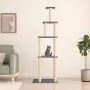 Albero per Gatti con Tiragraffi in Sisal Grigio Scuro 183 cm