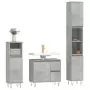 Set Mobili da Bagno 3 pz Grigio Cemento in Legno Multistrato