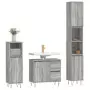 Set Mobili da Bagno 3 pz Grigio Sonoma in Legno Multistrato