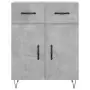 Credenza Grigio Cemento 69,5x34x90 cm in Legno Multistrato