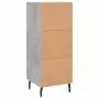 Credenza Grigio Cemento 34,5x34x90 cm in Legno Multistrato