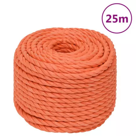 Corda da Lavoro Arancione 10 mm 25 m in Polipropilene