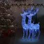 Renne di Natale XXL in Acrilico 250 LED 2 pz 180 cm Blu