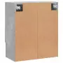 Armadietto a Muro Grigio Cemento 60x31x70 cm Legno Multistrato