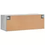 Mobile a Parete Grigio Sonoma 100x36,5x35 cm Legno Multistrato