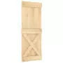 Porta Scorrevole con Set Hardware 80x210 cm Legno Massello Pino