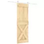 Porta Scorrevole con Set Hardware 70x210 cm Legno Massello Pino