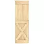 Porta Scorrevole con Set Hardware 70x210 cm Legno Massello Pino