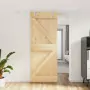 Porta Scorrevole con Set Hardware 80x210 cm Legno Massello Pino