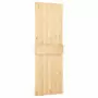 Porta Scorrevole con Set Hardware 80x210 cm Legno Massello Pino