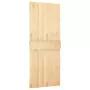 Porta Scorrevole con Set Hardware 90x210 cm Legno Massello Pino