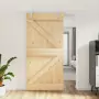 Porta Scorrevole con Set Hardware 100x210cm Legno Massello Pino