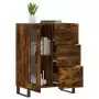 Credenza Rovere Fumo 69,5x34x90 cm in Legno Multistrato