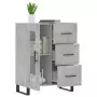 Credenza Grigio Cemento 69,5x34x90 cm in Legno Multistrato