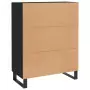 Credenza Nera 69,5x34x90 cm in Legno Multistrato