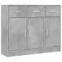 Credenza Grigio Cemento 91x28x75 cm in Legno Multistrato