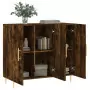 Credenza Rovere Fumo 90x34x80 cm in Legno Multistrato