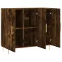 Credenza Rovere Fumo 90x34x80 cm in Legno Multistrato