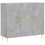 Credenza Grigio Cemento 90x34x80 cm in Legno Multistrato