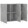 Credenza Grigio Cemento 90x34x80 cm in Legno Multistrato