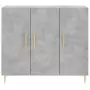 Credenza Grigio Cemento 90x34x80 cm in Legno Multistrato